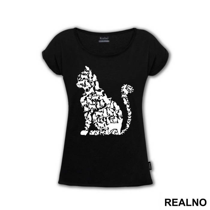 Cats Silhouette - Mačke - Majica