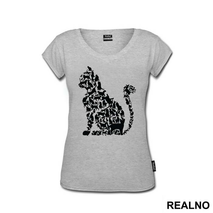 Cats Silhouette - Mačke - Majica