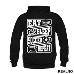 Eat, Sleep, Soccer, Repeat - Symbols - Sport - Fudbal - Majica