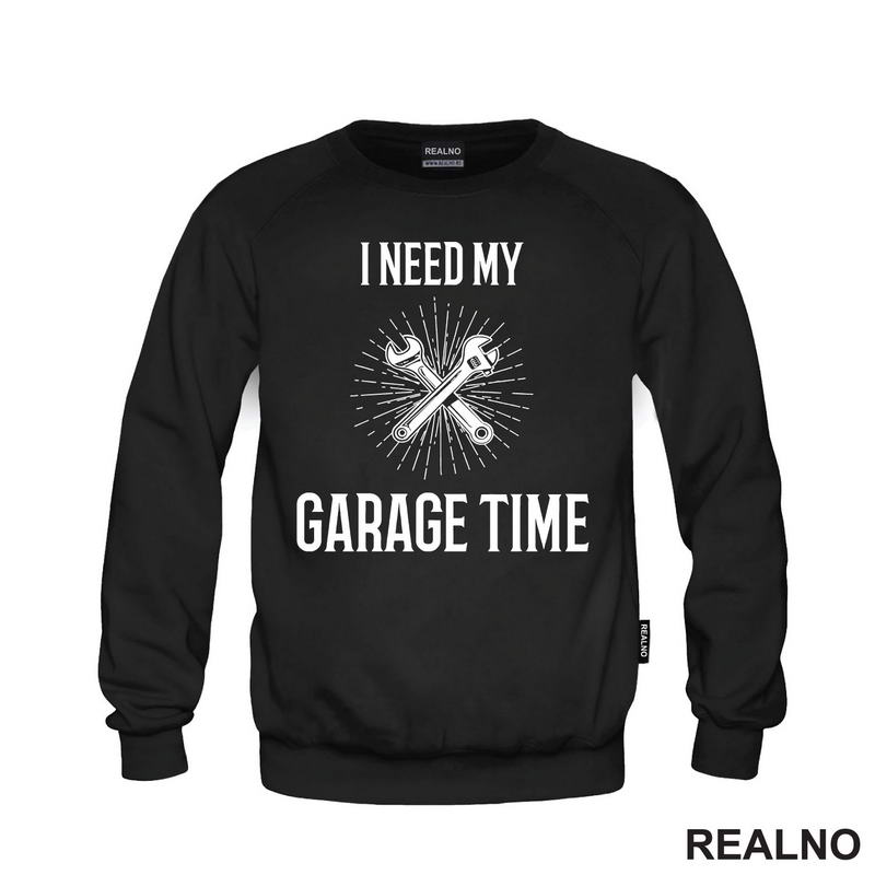 I Need My Garage Time - Lines And Wrench - Radionica - Majstor - Majica