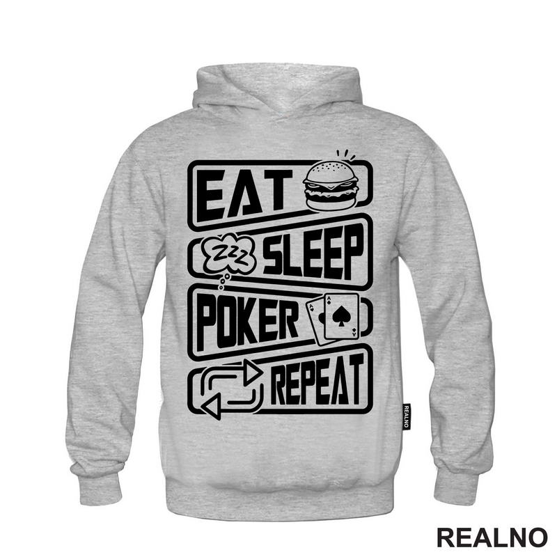 Eat, Sleep, Poker, Repeat - Symbols - Sport - Majica