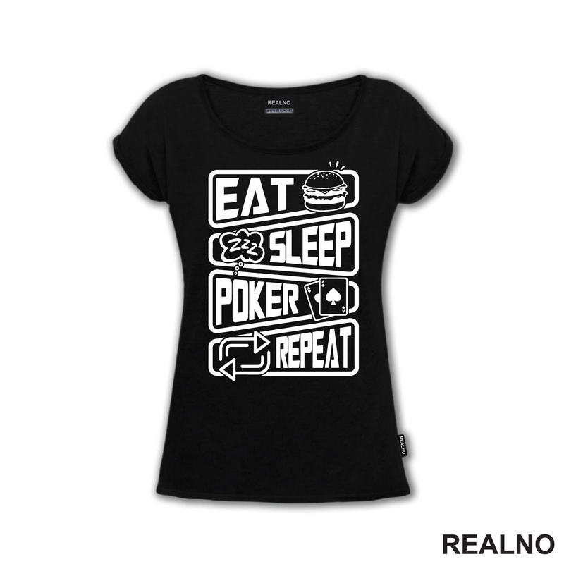 Eat, Sleep, Poker, Repeat - Symbols - Sport - Majica