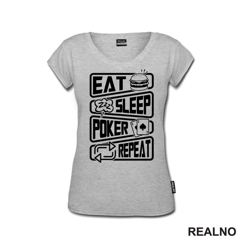 Eat, Sleep, Poker, Repeat - Symbols - Sport - Majica