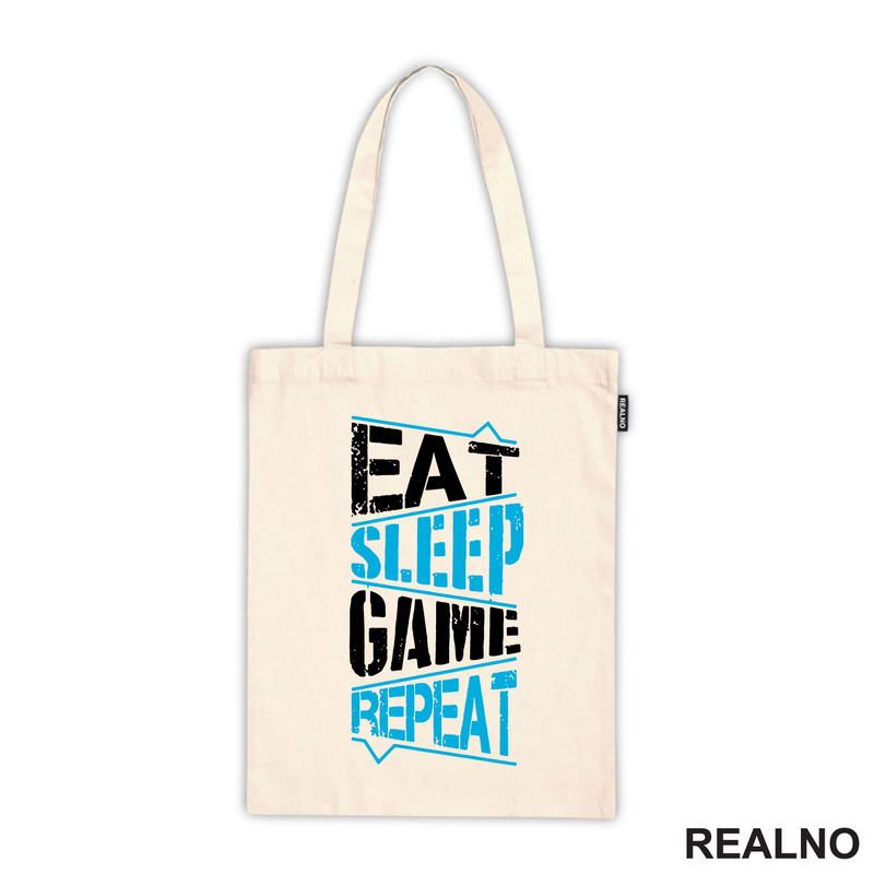 Eat, Sleep, Game, Repeat - Blue - Geek - Majica