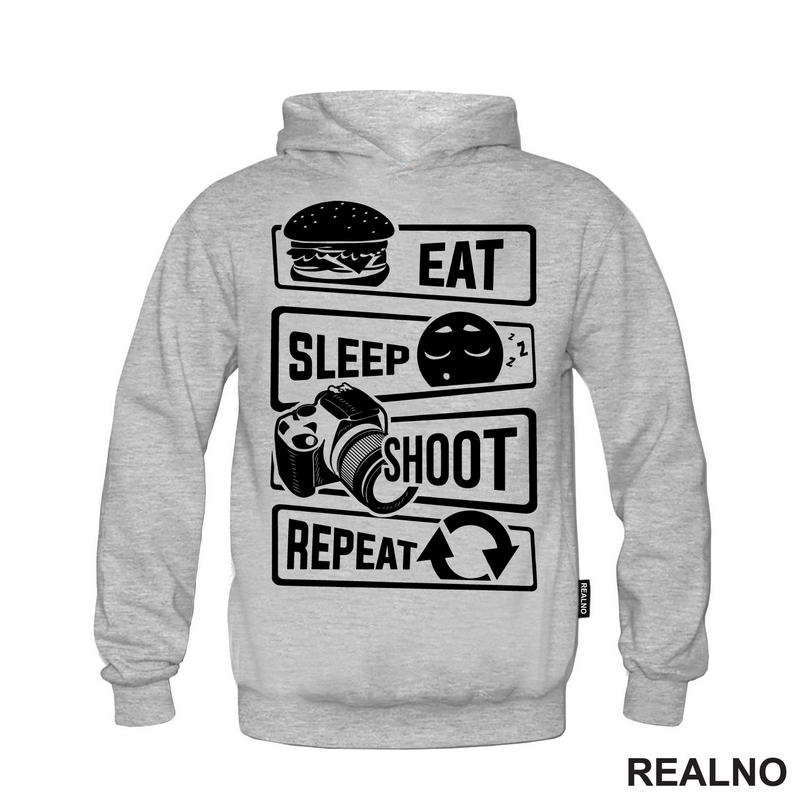 Eat, Sleep, Shoot, Repeat - Symbols - Sport - Majica