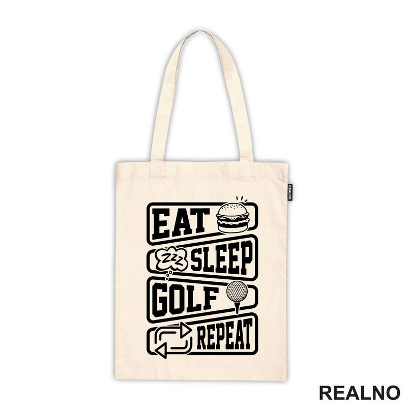 Eat, Sleep, Golf, Repeat - Symbols - Sport - Majica