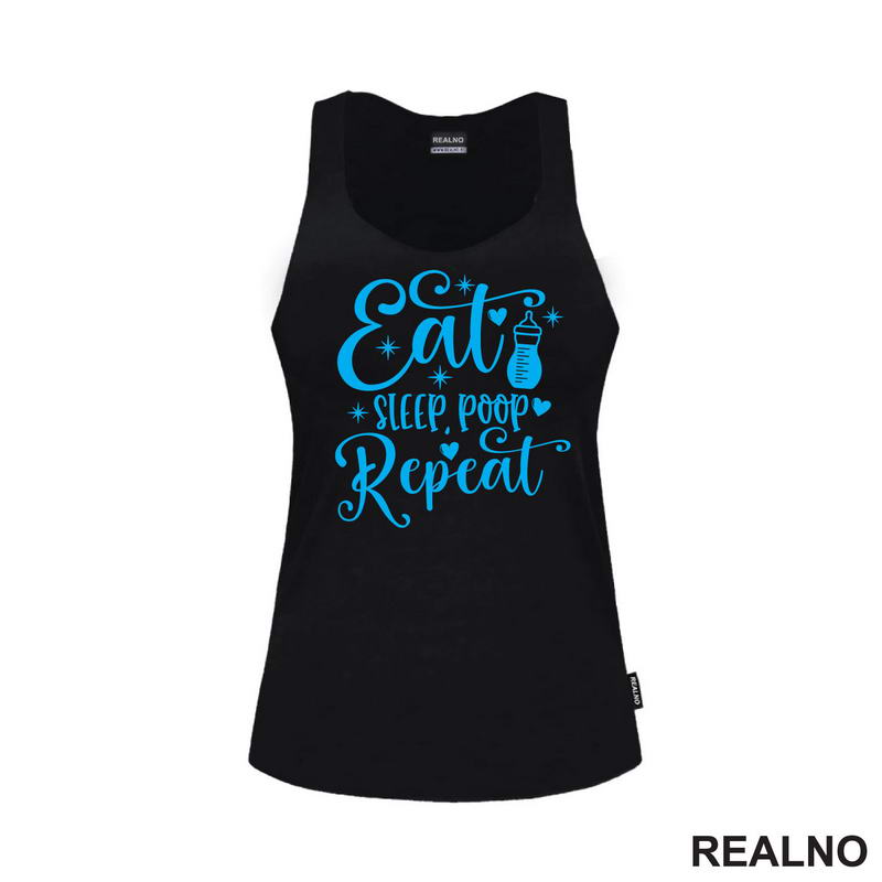 Eat, Sleep, Poop, Repeat - Blue - Bebe - Majica