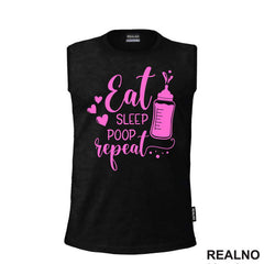 Eat, Sleep, Poop, Repeat - Pink - Bebe - Majica