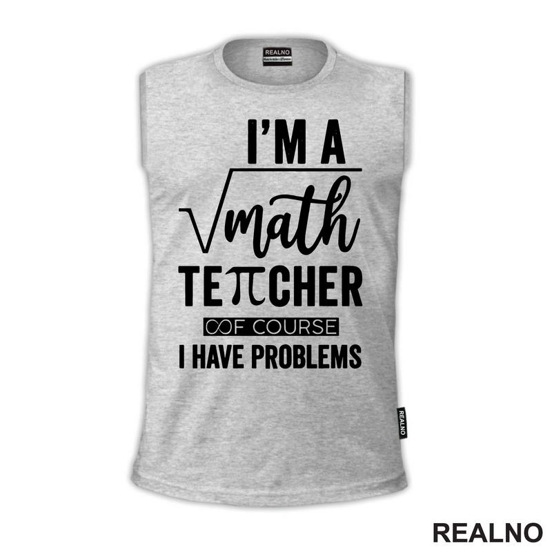 I'm A Math Teacher Of Course I Have Problems - Square - Humor - Majica