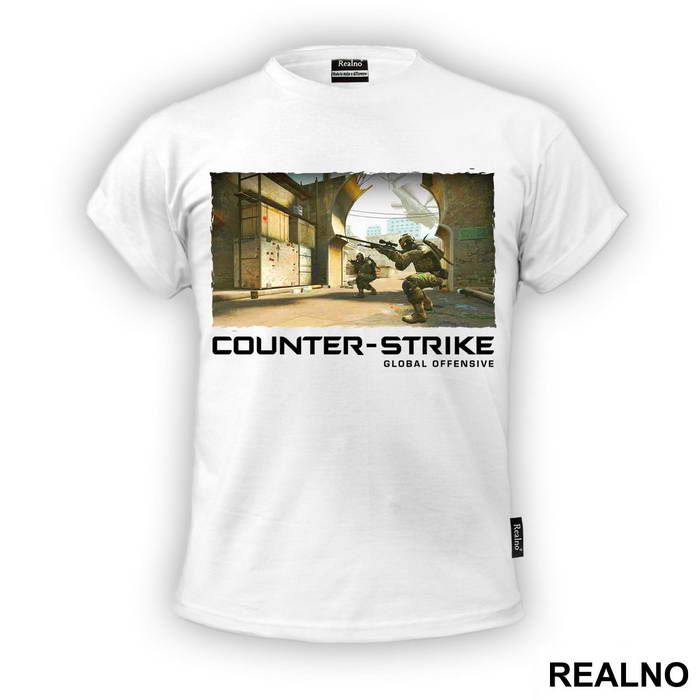 Global Offence With Background - Counter - Strike - CS - Majica