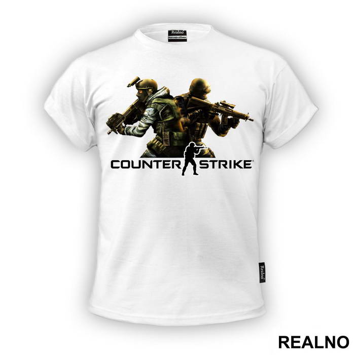One Guy With Background Around Him - Counter - Strike - CS - Majica