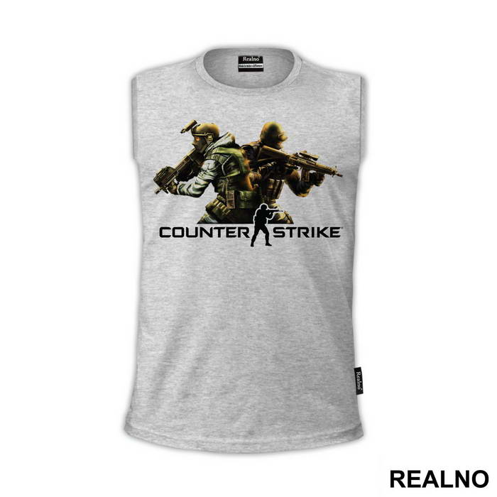 One Guy With Background Around Him - Counter - Strike - CS - Majica