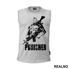 Man, Gun And Logo - Punisher - Majica