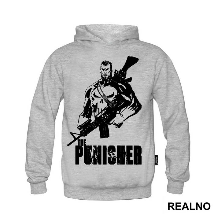 Man, Gun And Logo - Punisher - Majica