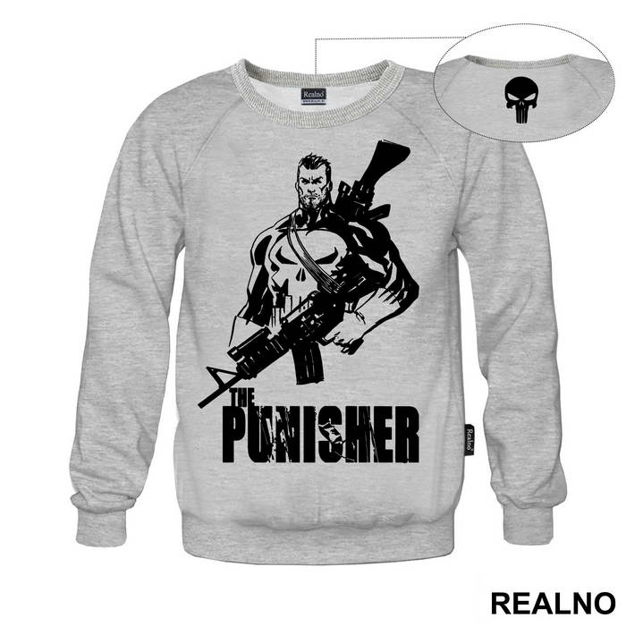 Man, Gun And Logo - Punisher - Majica