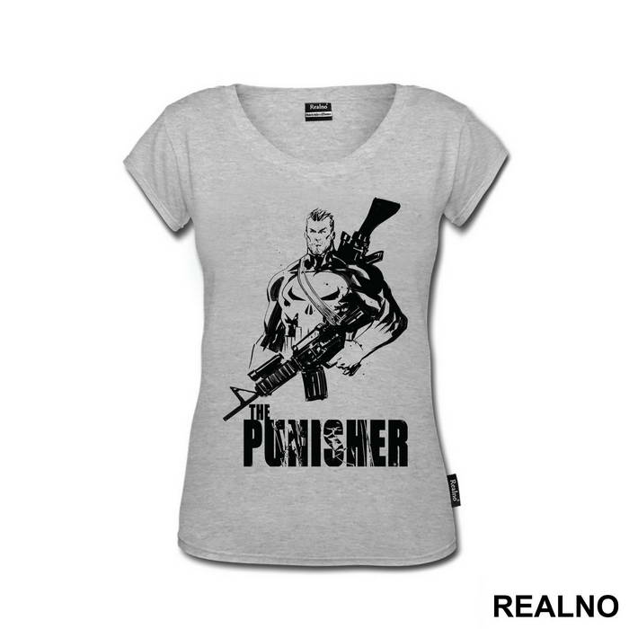 Man, Gun And Logo - Punisher - Majica