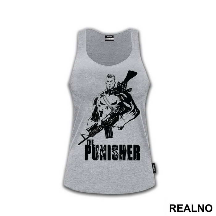 Man, Gun And Logo - Punisher - Majica