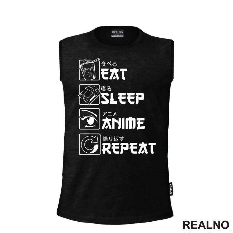 Eat, Sleep, Anime, Repeat - Symbols