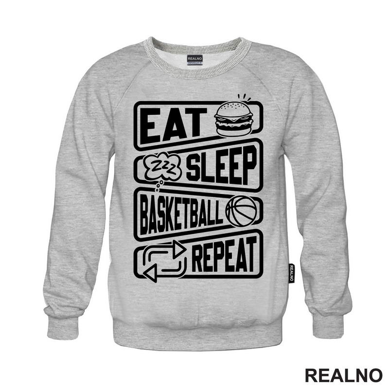 Eat, Sleep, Basketball, Repeat - Symbols - Košarka - NBA