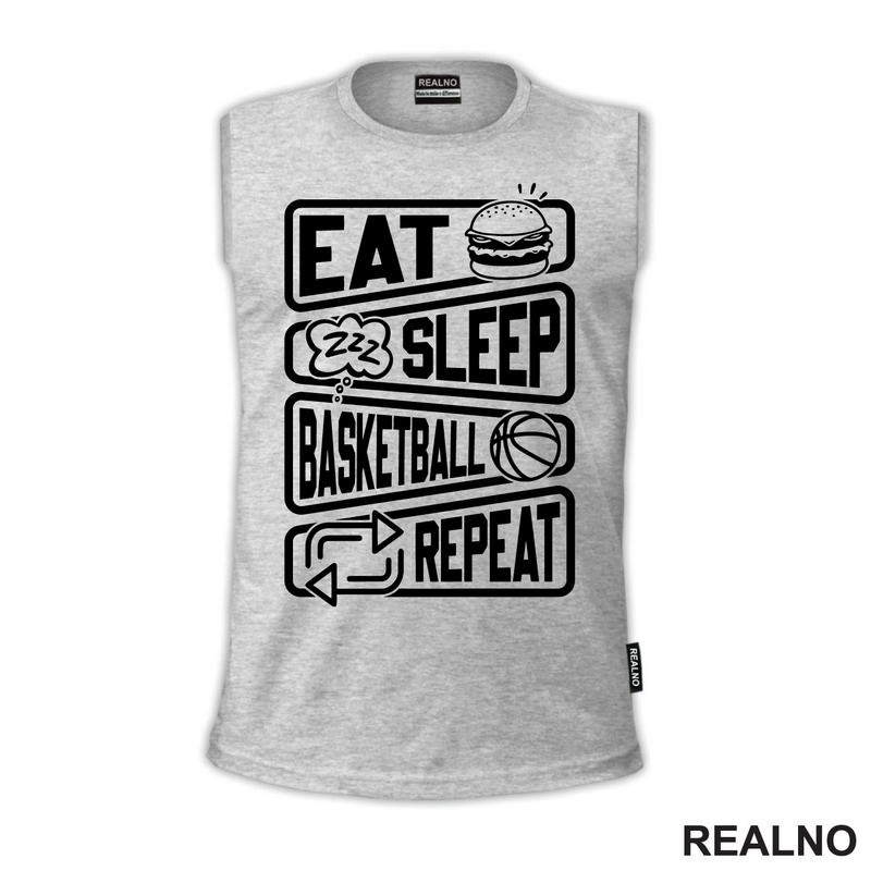 Eat, Sleep, Basketball, Repeat - Symbols - Košarka - NBA