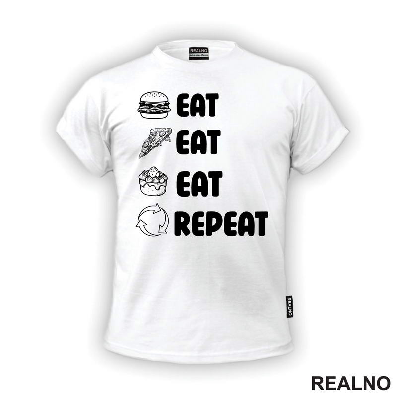 Eat, Eat, Eat, Repeat - Symbols - Humor - Hrana - Food