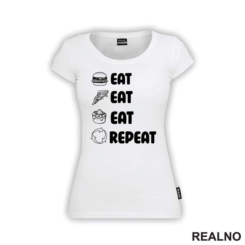 Eat, Eat, Eat, Repeat - Symbols - Humor - Hrana - Food