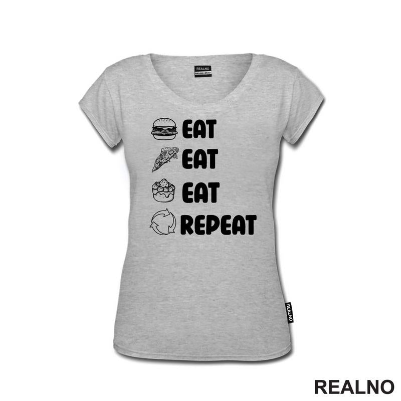 Eat, Eat, Eat, Repeat - Symbols - Humor - Hrana - Food
