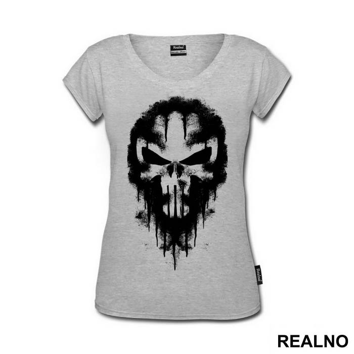 Dripping Black Skull - Punisher - Majica
