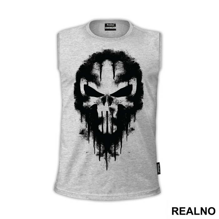 Dripping Black Skull - Punisher - Majica