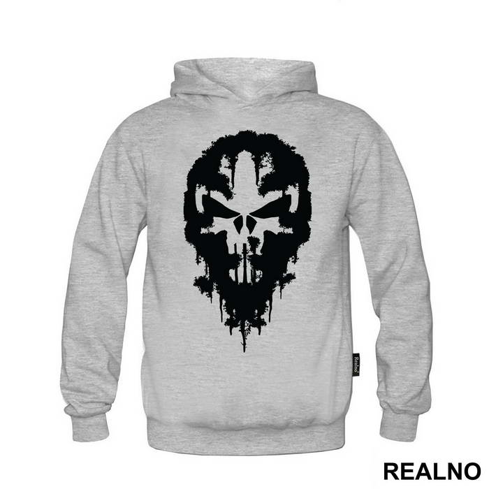 Dripping Black Skull - Punisher - Majica