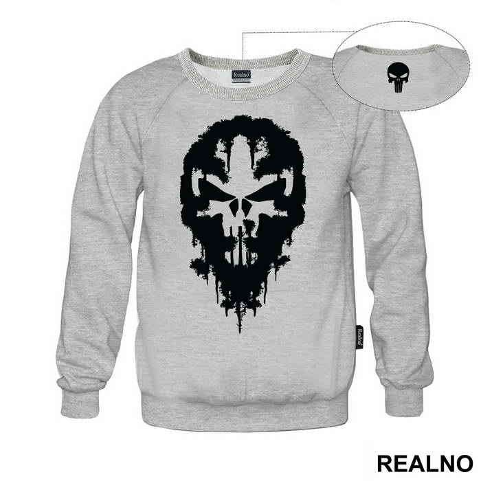 Dripping Black Skull - Punisher - Majica