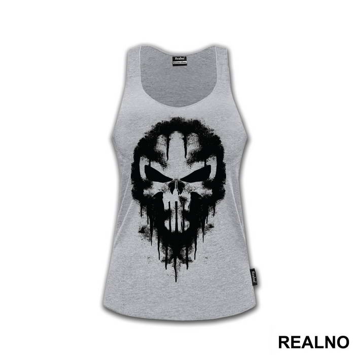 Dripping Black Skull - Punisher - Majica
