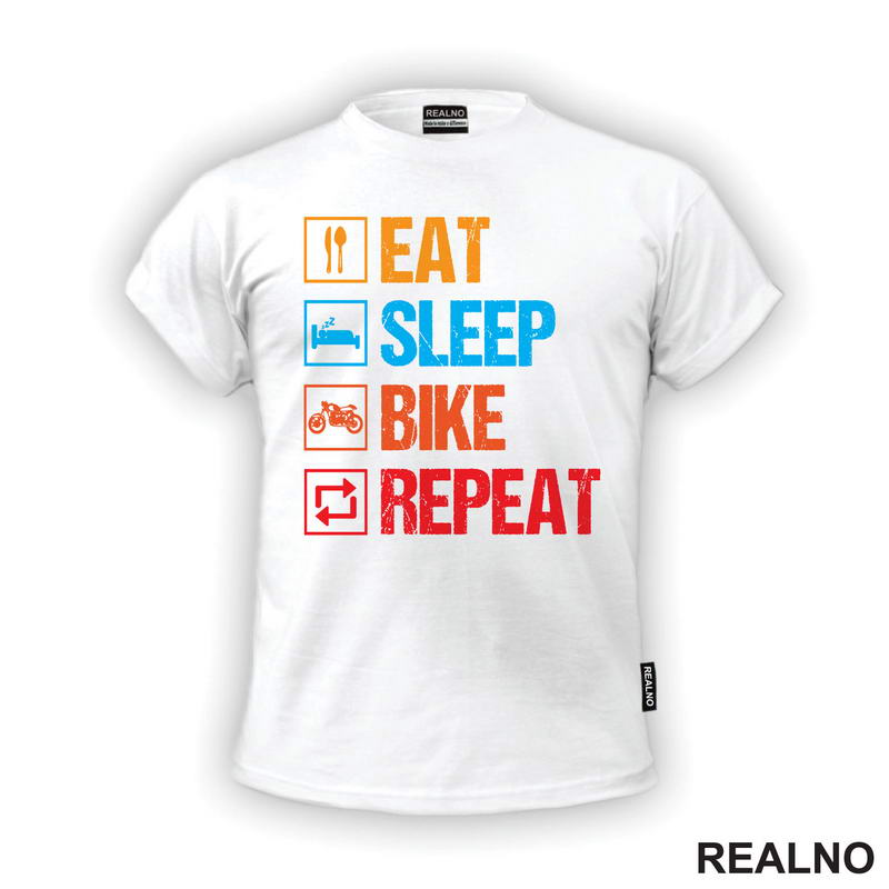 Eat, Sleep, Bike, Repeat - Colors - Symbols - Biciklovi - Bike