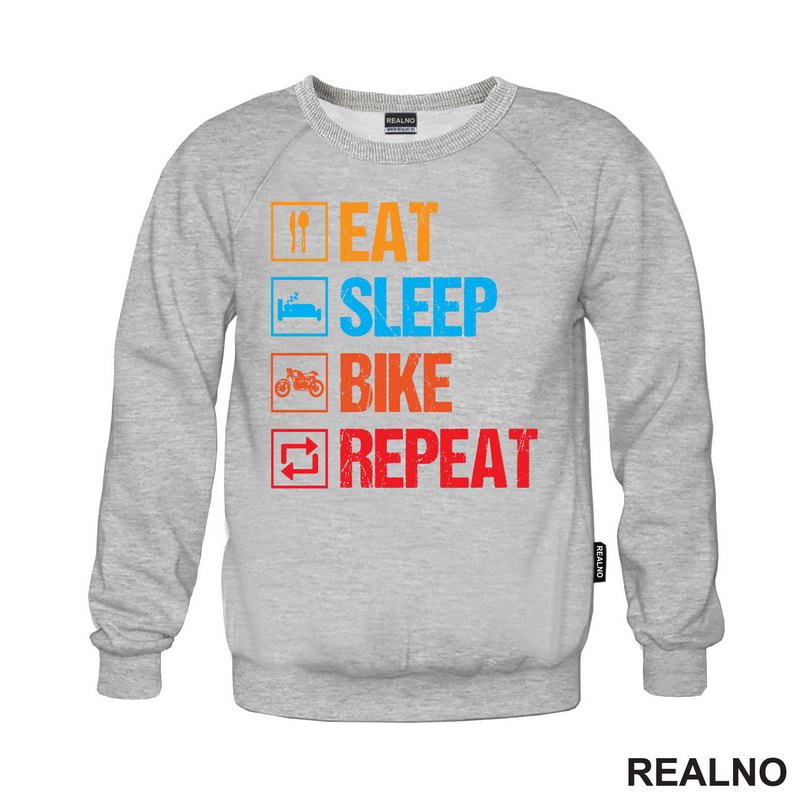 Eat, Sleep, Bike, Repeat - Colors - Symbols - Biciklovi - Bike