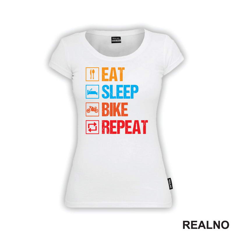 Eat, Sleep, Bike, Repeat - Colors - Symbols - Biciklovi - Bike