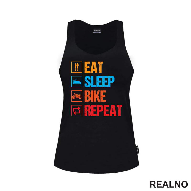 Eat, Sleep, Bike, Repeat - Colors - Symbols - Biciklovi - Bike