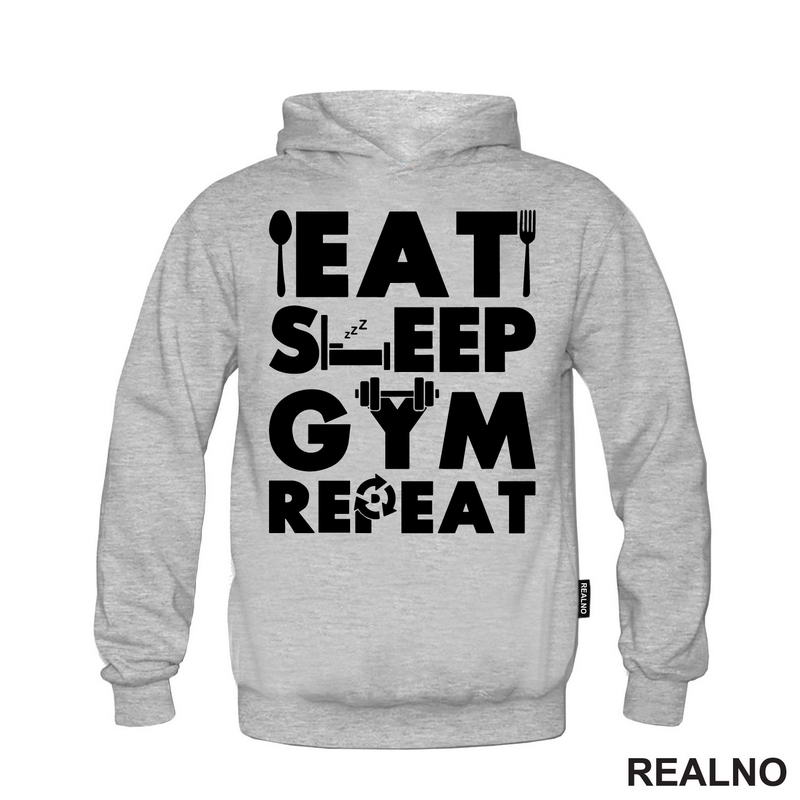Eat, Sleep, Gym, Repeat - Dumbbell - Trening