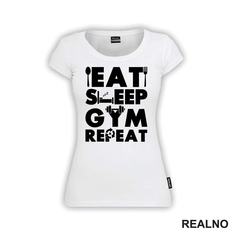 Eat, Sleep, Gym, Repeat - Dumbbell - Trening