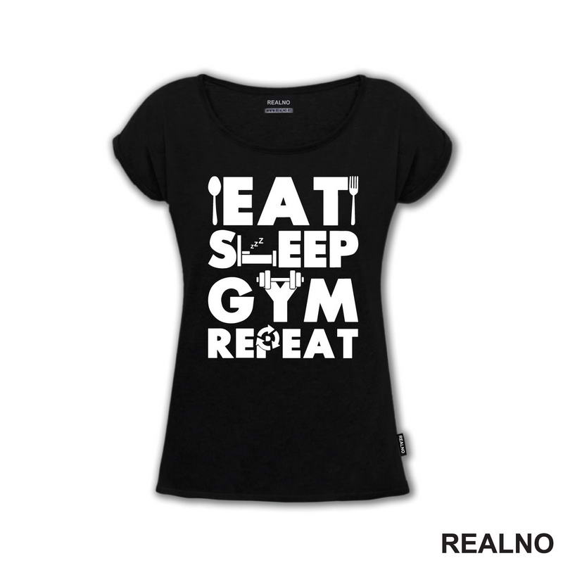 Eat, Sleep, Gym, Repeat - Dumbbell - Trening