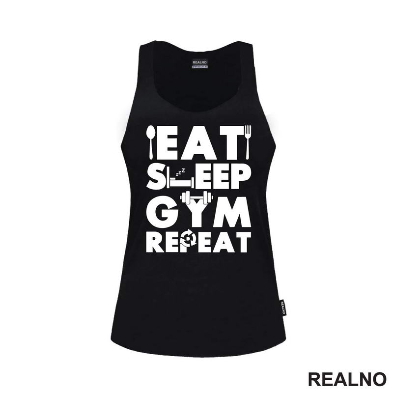 Eat, Sleep, Gym, Repeat - Dumbbell - Trening