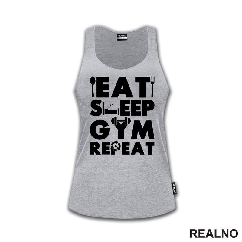 Eat, Sleep, Gym, Repeat - Dumbbell - Trening