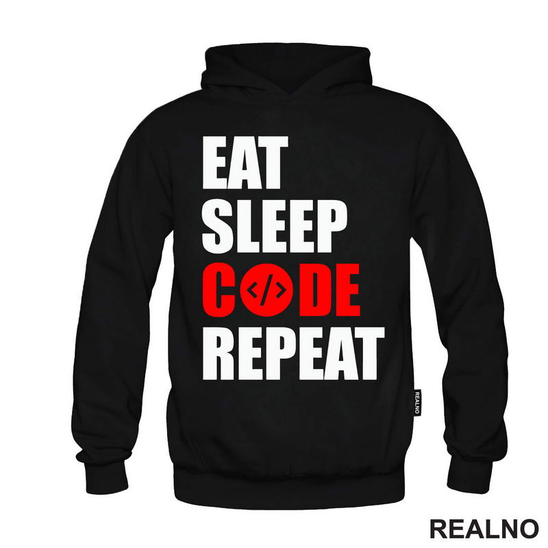 Eat, Sleep, Code, Repeat - Red - Geek