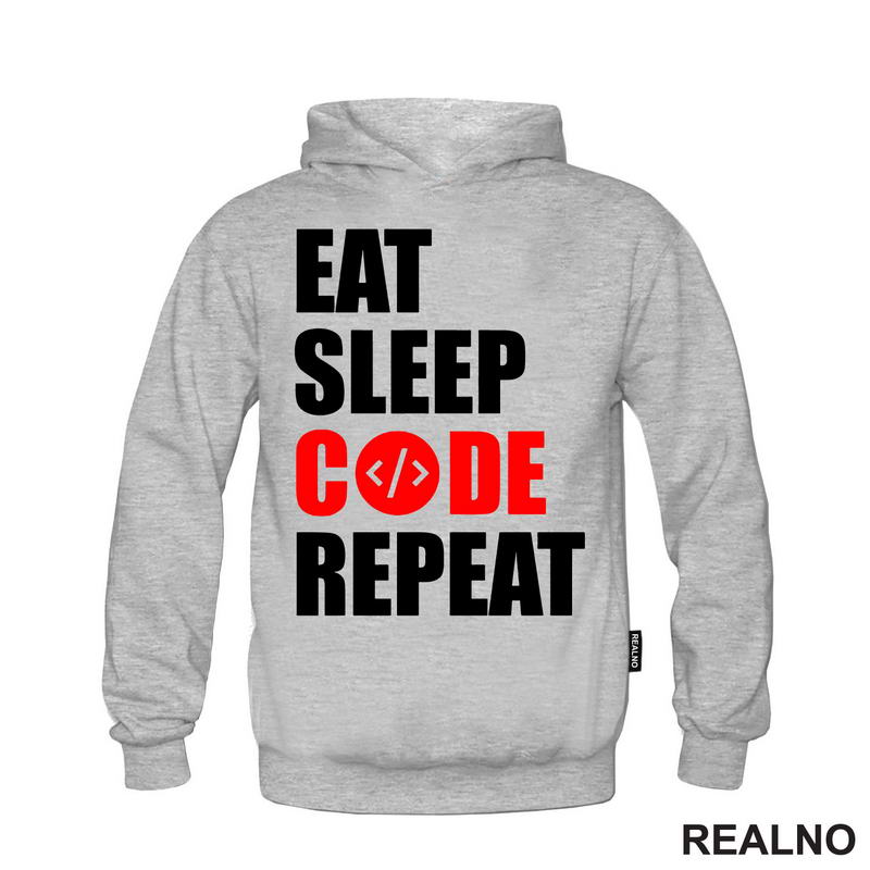 Eat, Sleep, Code, Repeat - Red - Geek
