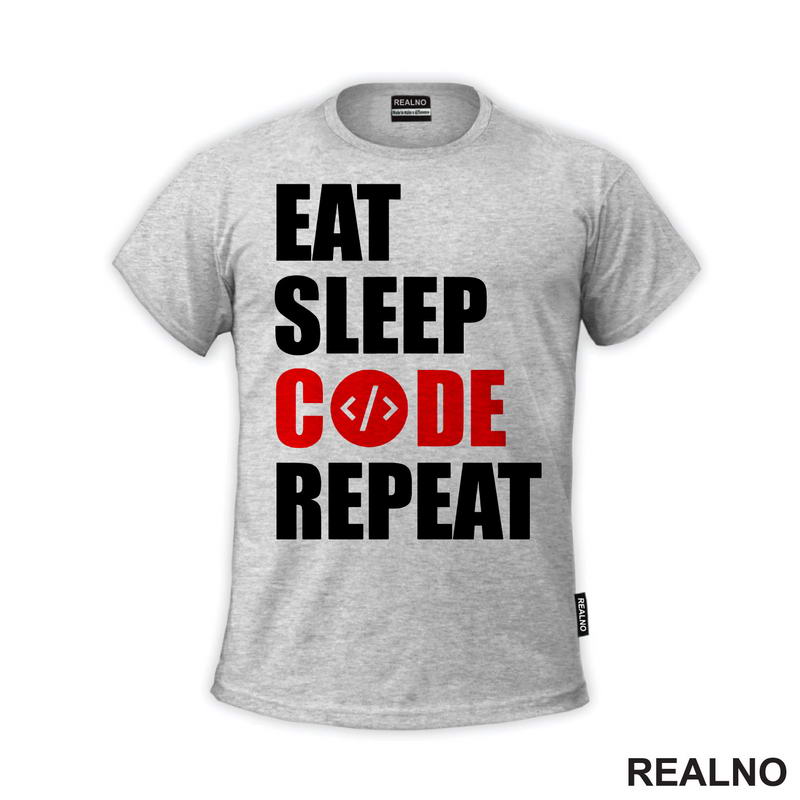 Eat, Sleep, Code, Repeat - Red - Geek
