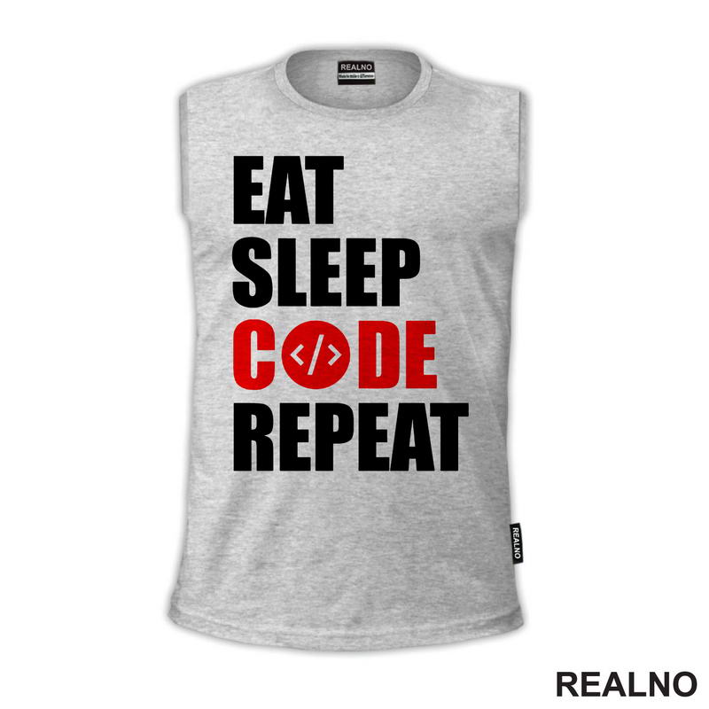 Eat, Sleep, Code, Repeat - Red - Geek