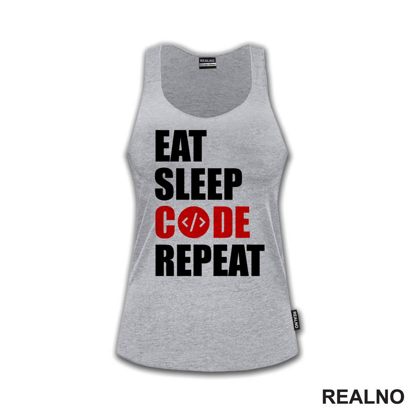 Eat, Sleep, Code, Repeat - Red - Geek