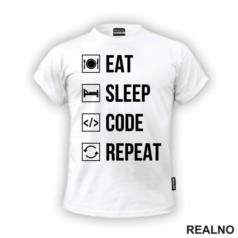 Eat, Sleep, Code, Repeat - Symbols - Geek