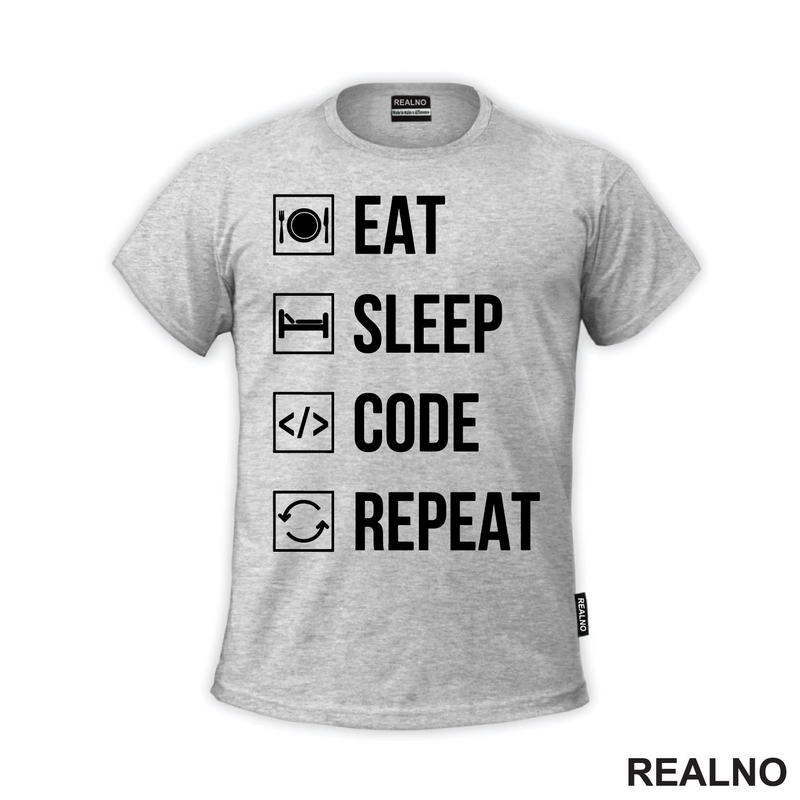 Eat, Sleep, Code, Repeat - Symbols - Geek