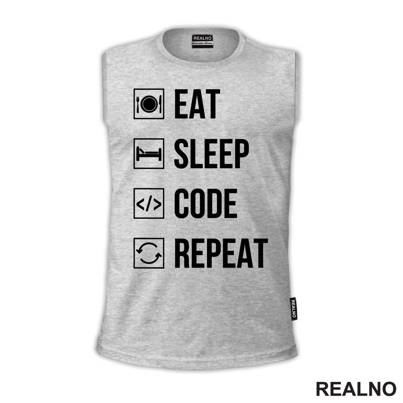 Eat, Sleep, Code, Repeat - Symbols - Geek