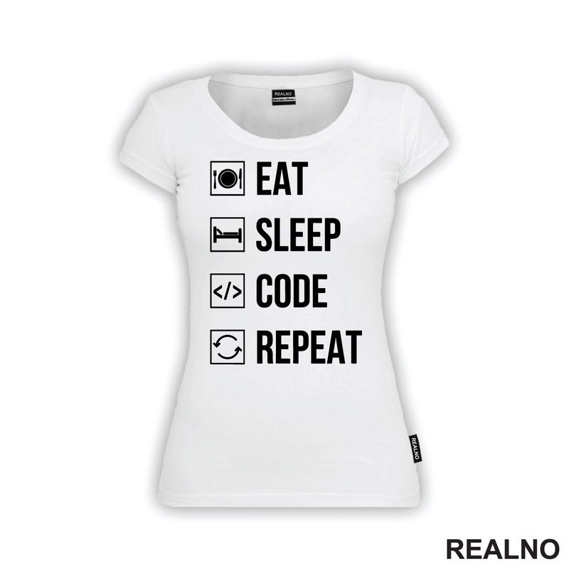 Eat, Sleep, Code, Repeat - Symbols - Geek